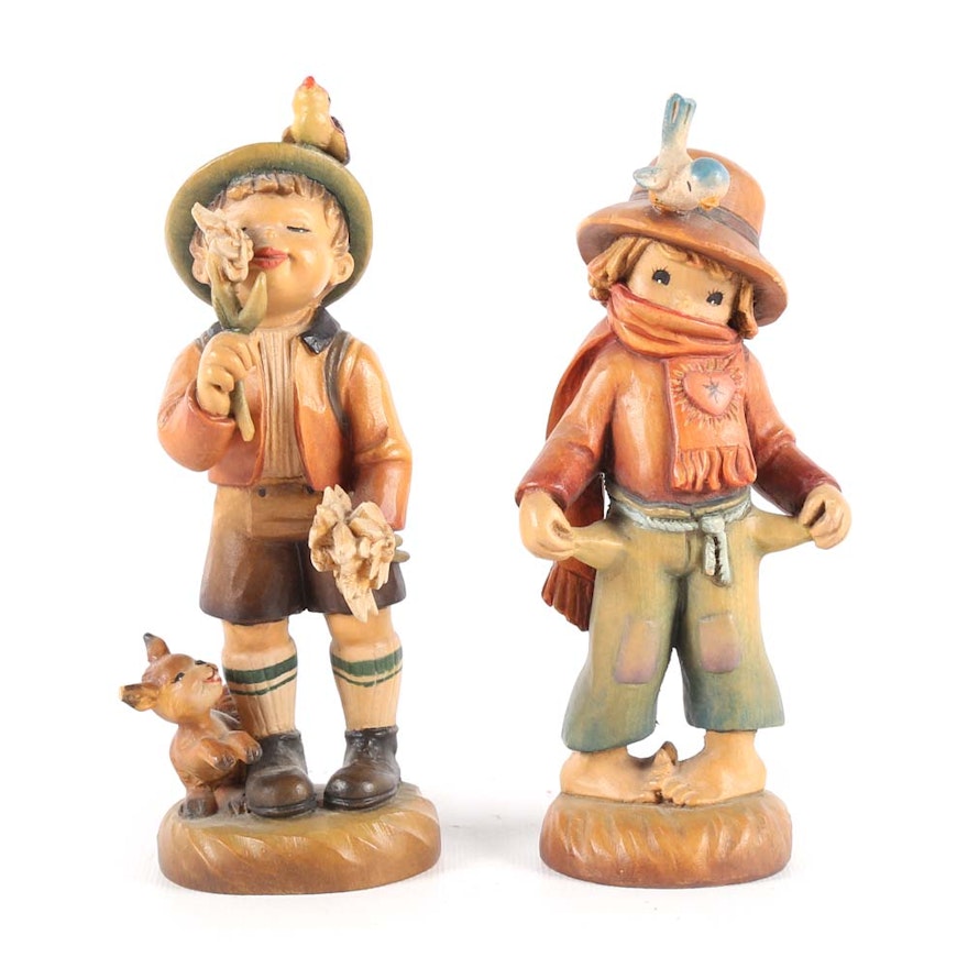 Vintage ANRI Carved Wood Figurines