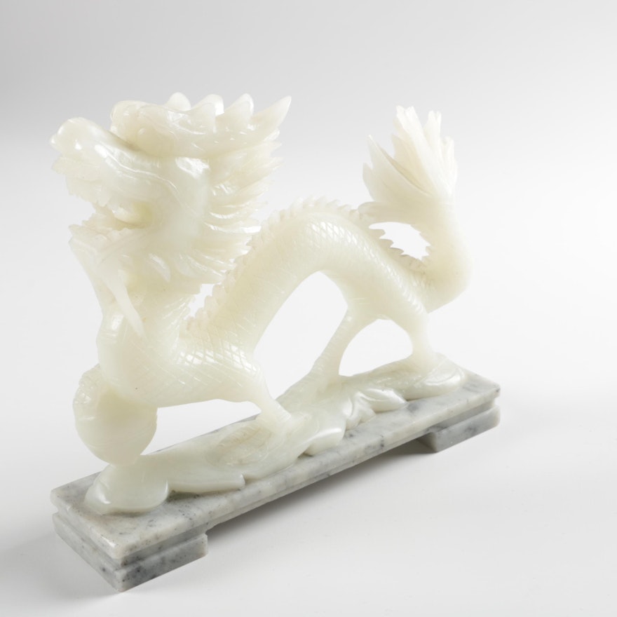 East Asian Style Soapstone Dragon Sculpture