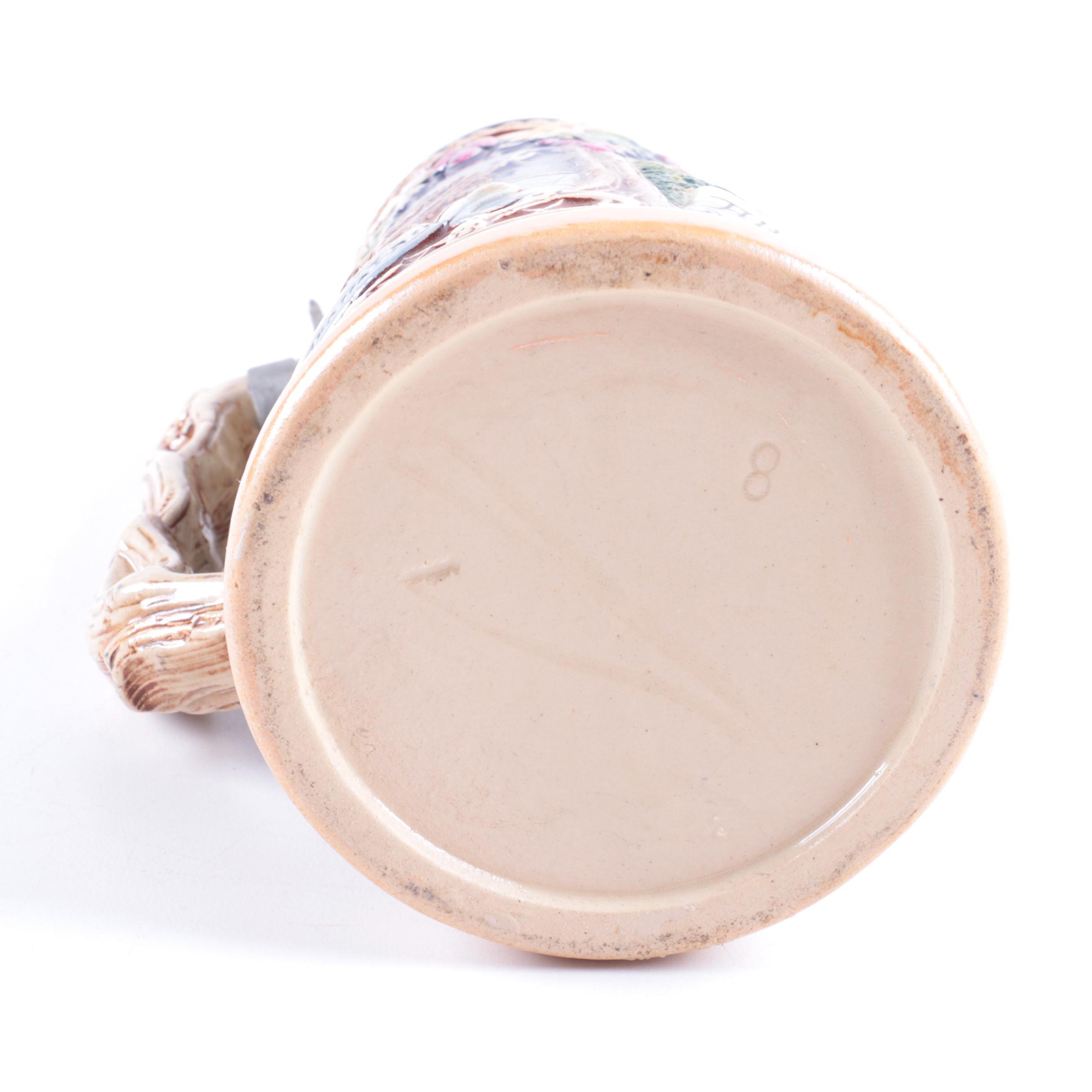 Lidded Ceramic Beer Stein