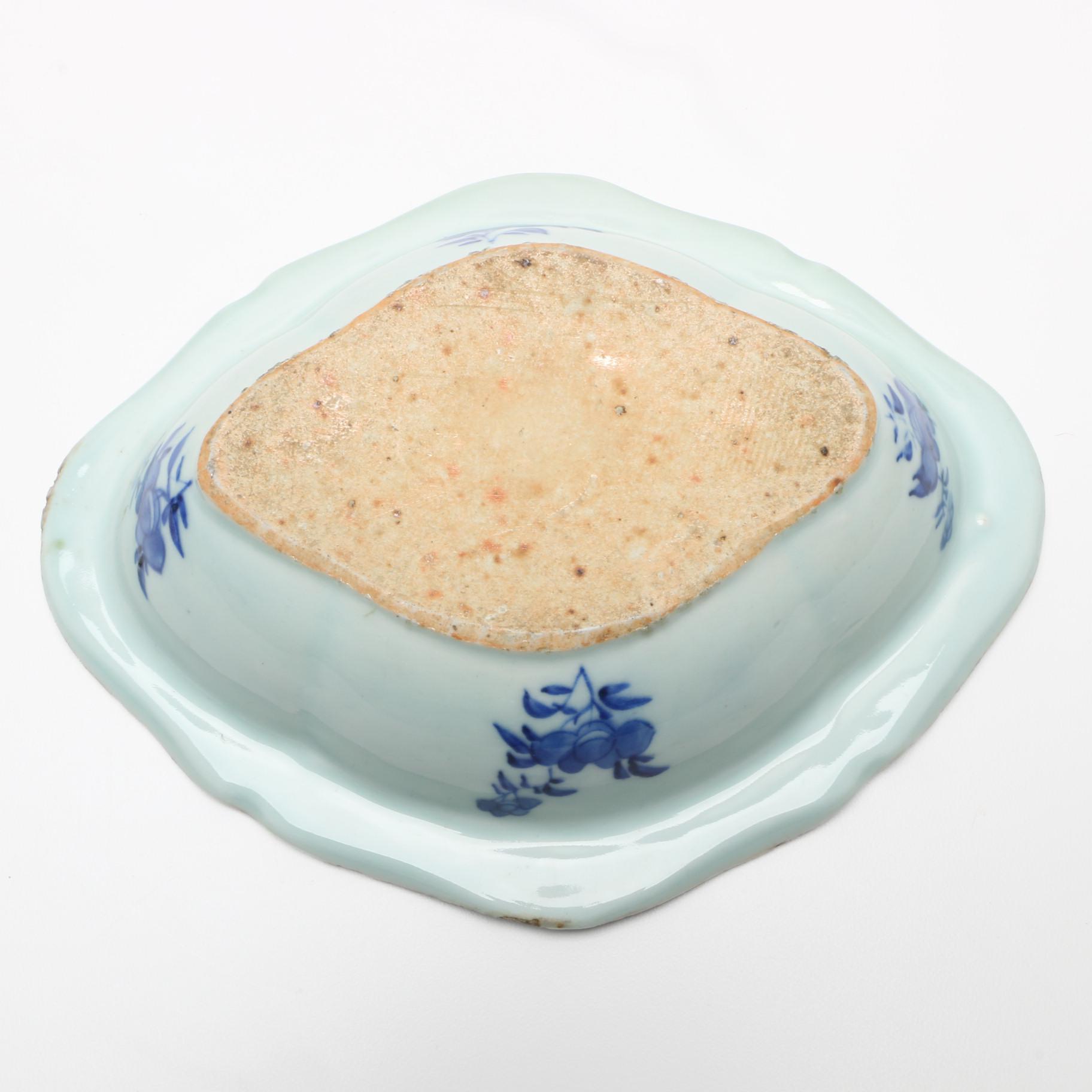 Antique Canton Covered Casserole and Meat Dish