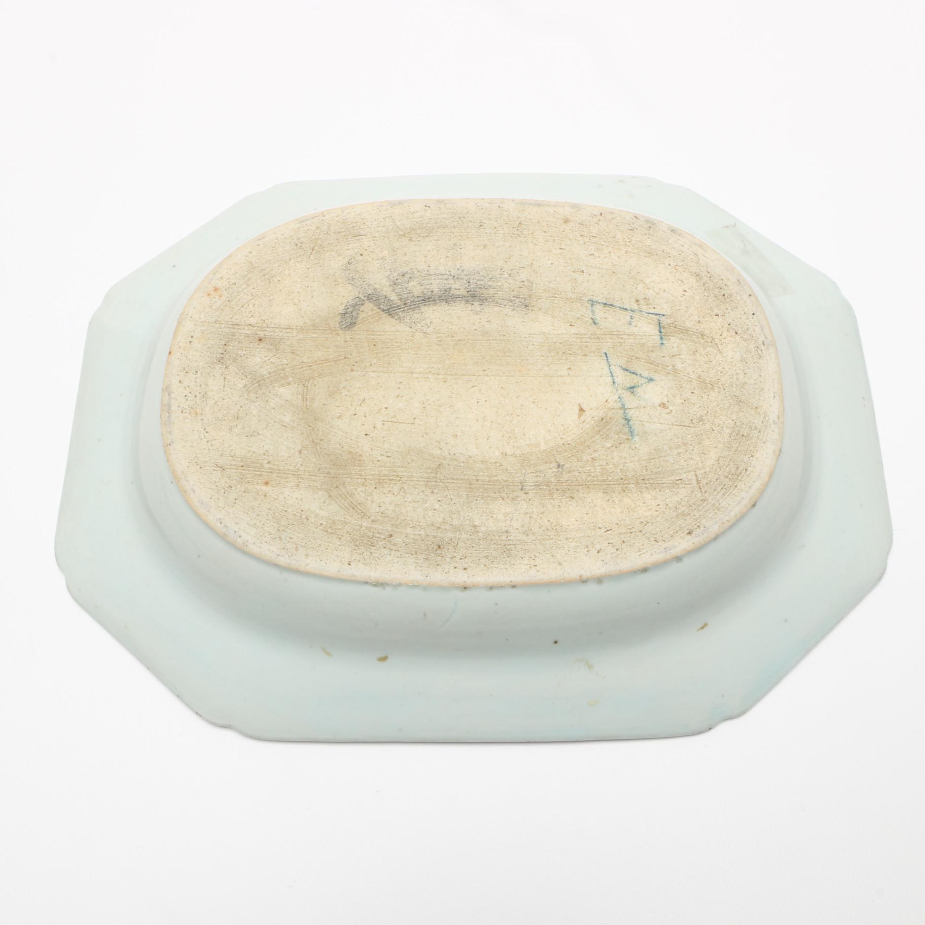 Antique Canton Covered Casserole and Meat Dish