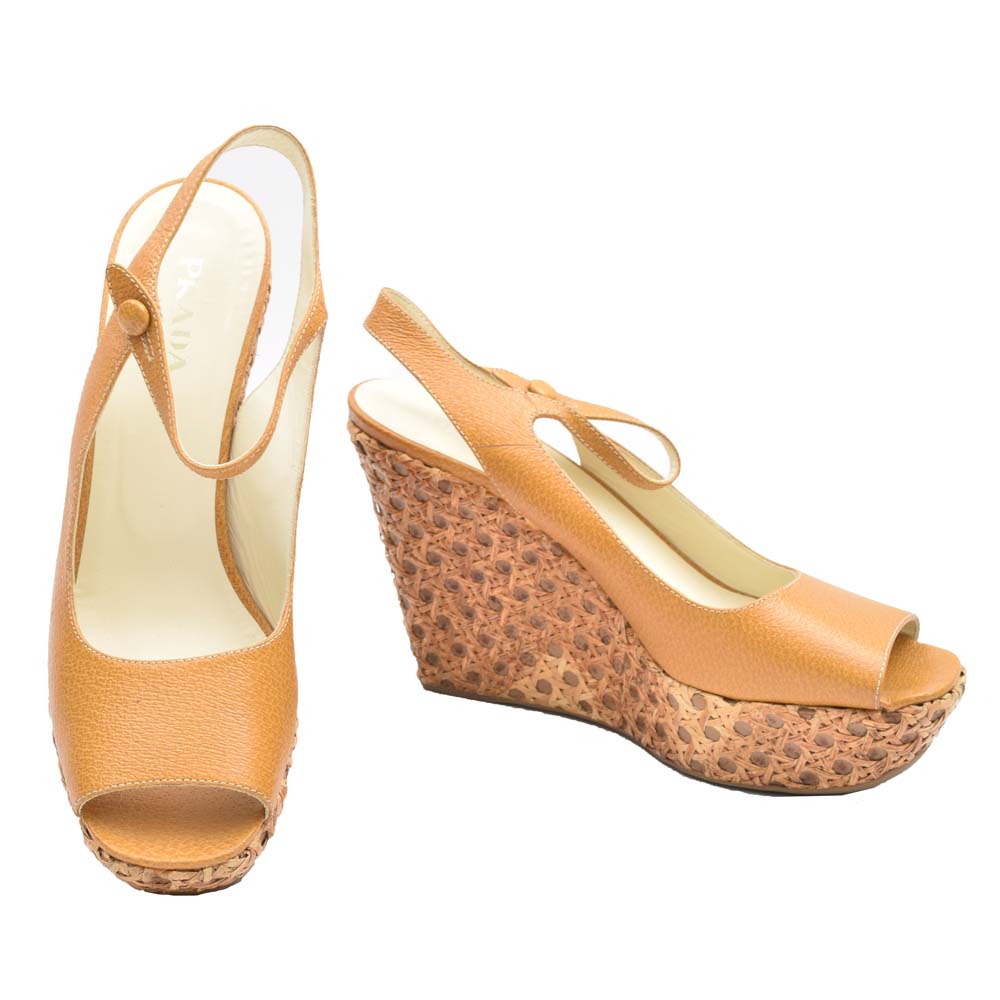 Prada Slingback Wedges