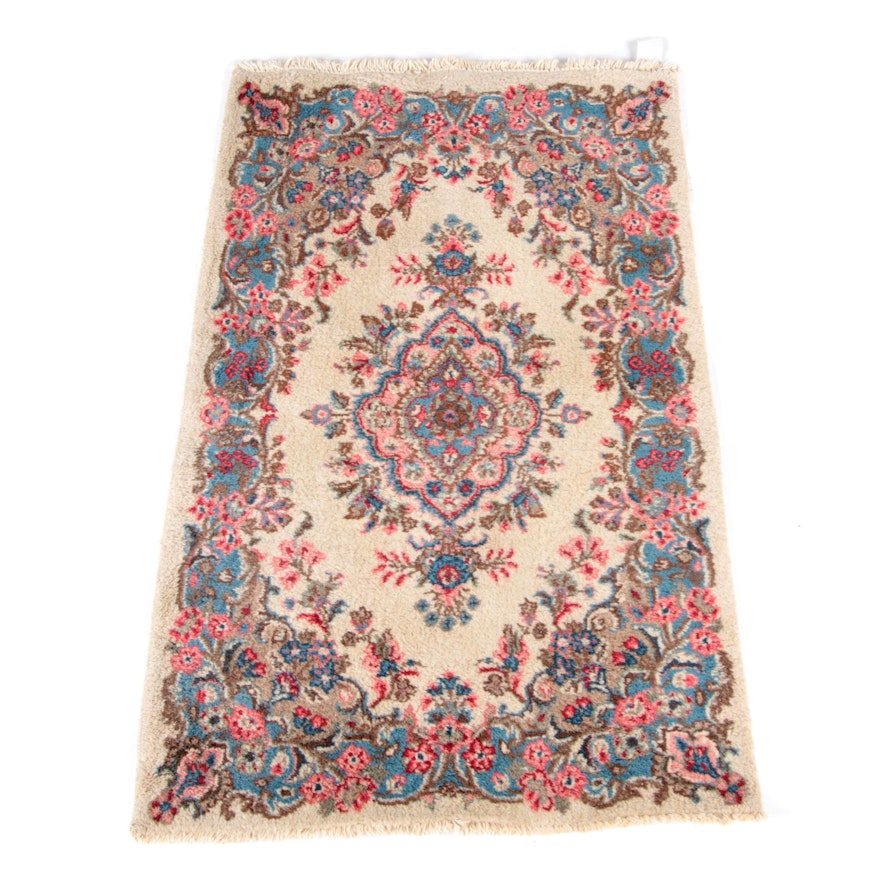 Hand-Knotted Persian Kerman Area Rug