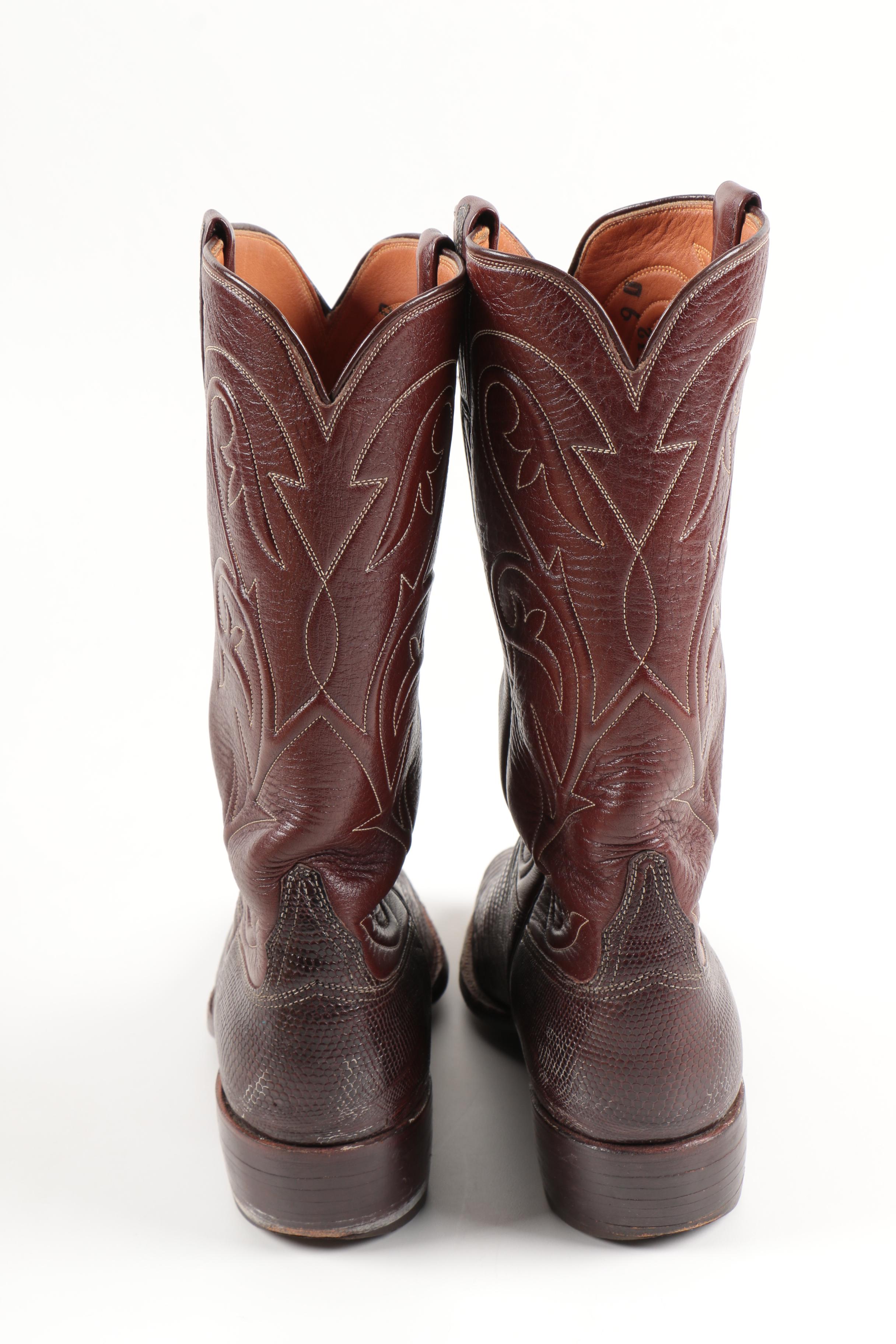 Luchese Chocolate Lizard Boots