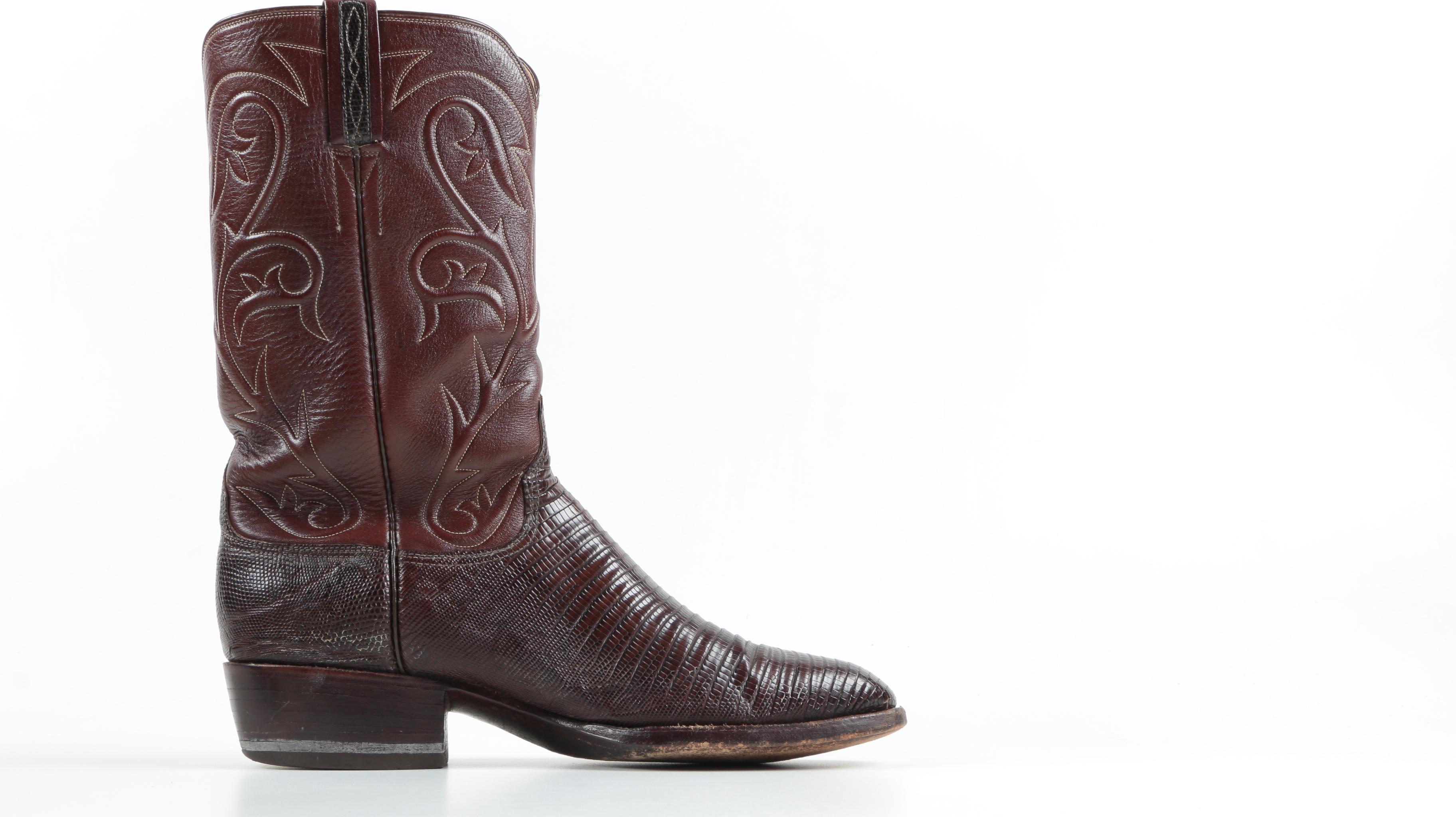 Luchese Chocolate Lizard Boots