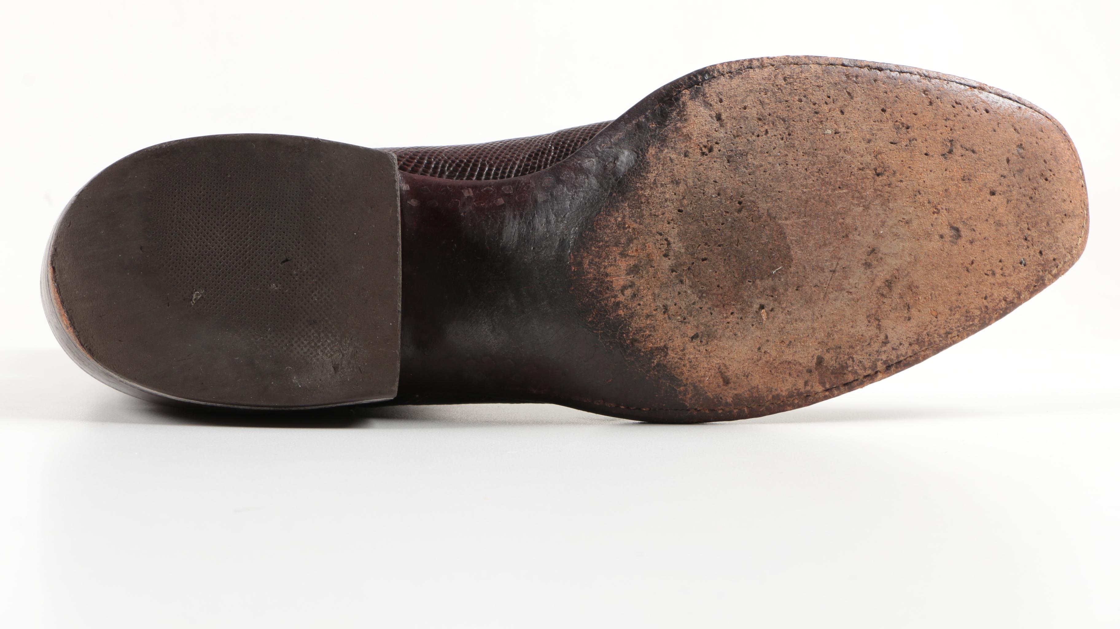 Luchese Chocolate Lizard Boots