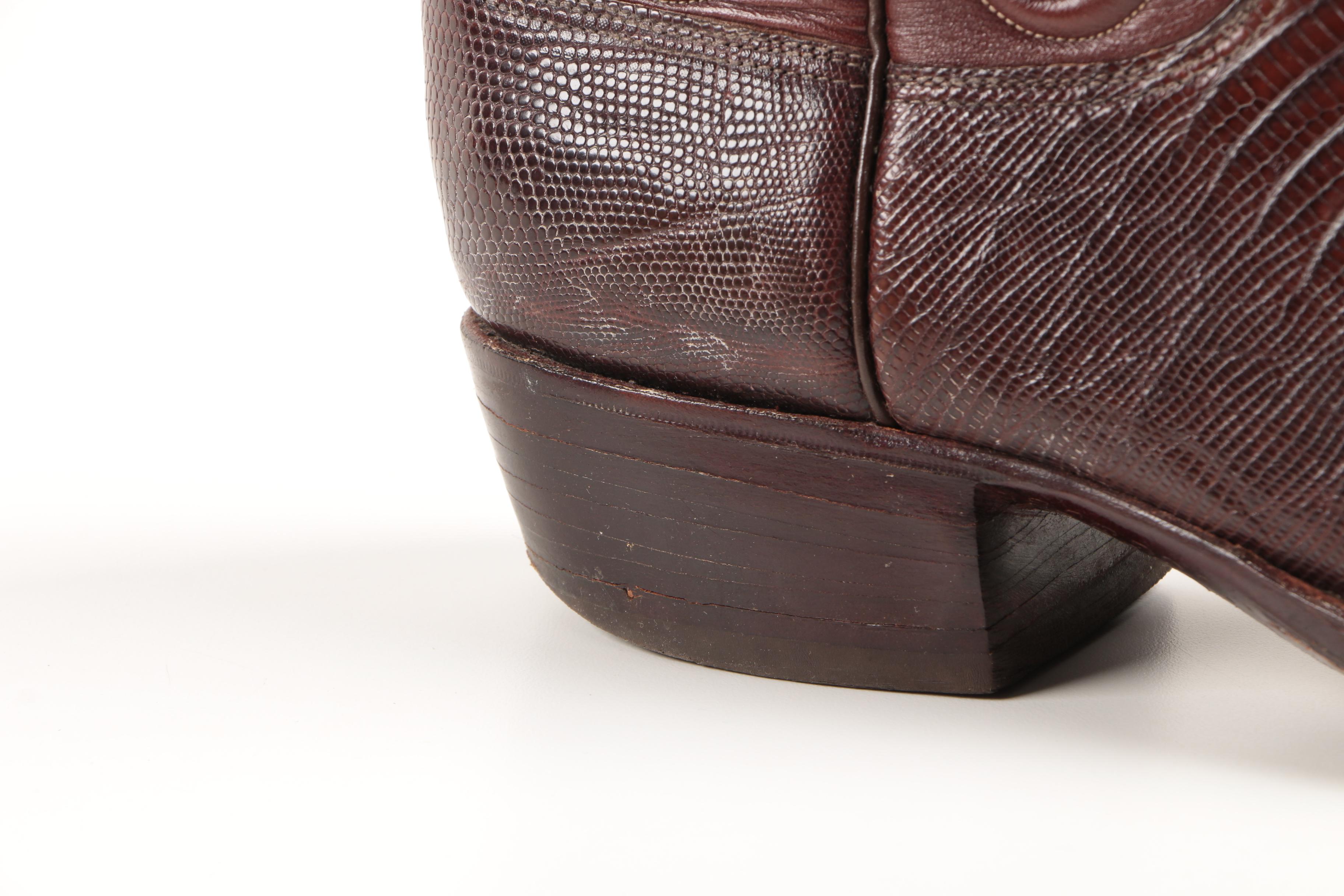 Luchese Chocolate Lizard Boots
