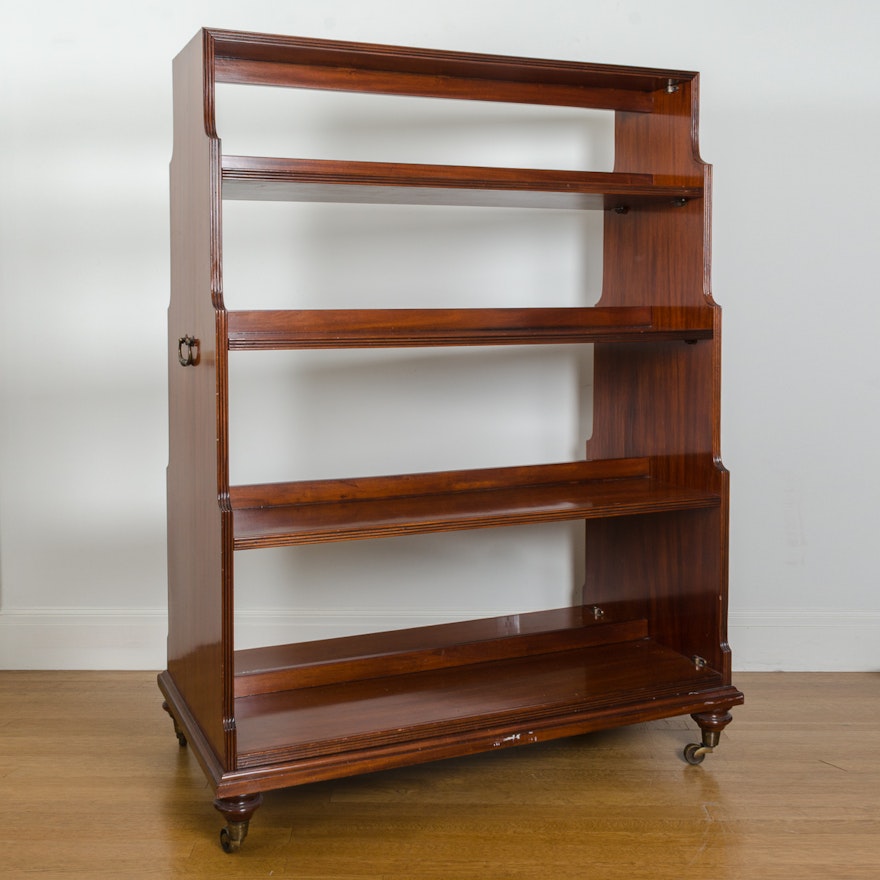 Double Sided Wooden Bookcase