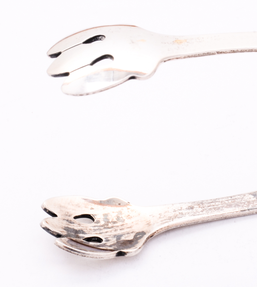 Web Silver Company Sterling Silver Sugar Tongs
