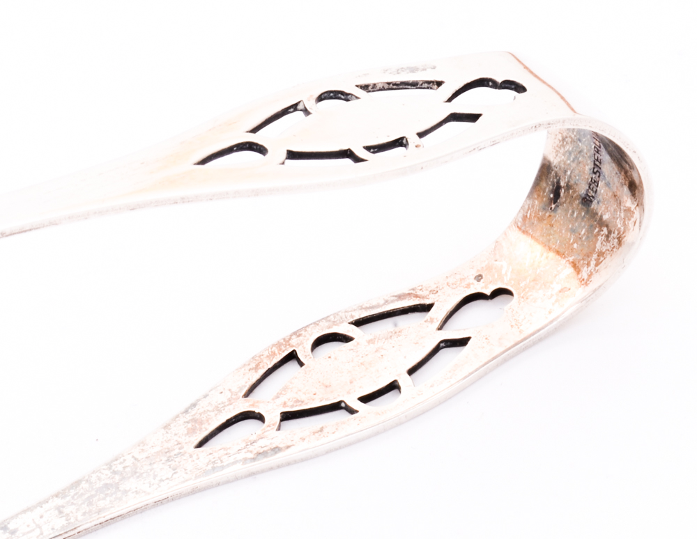 Web Silver Company Sterling Silver Sugar Tongs