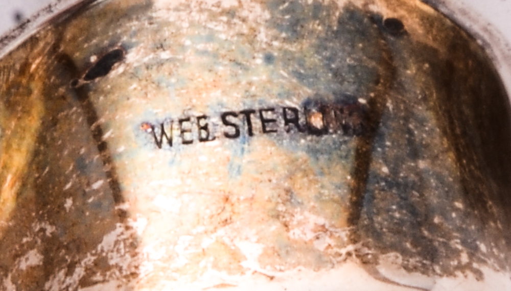 Web Silver Company Sterling Silver Sugar Tongs