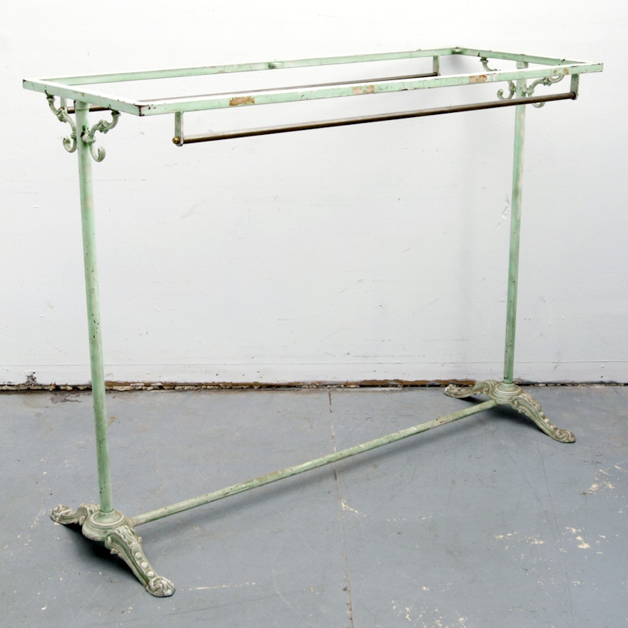 Vintage Cast Metal Clothes Rack