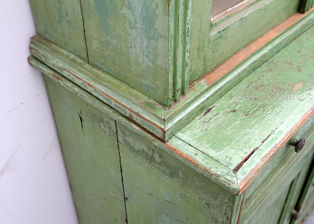 Antique Painted China Cabinet