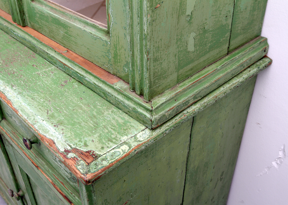 Antique Painted China Cabinet