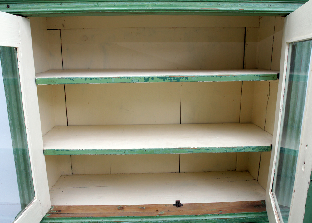 Antique Painted China Cabinet