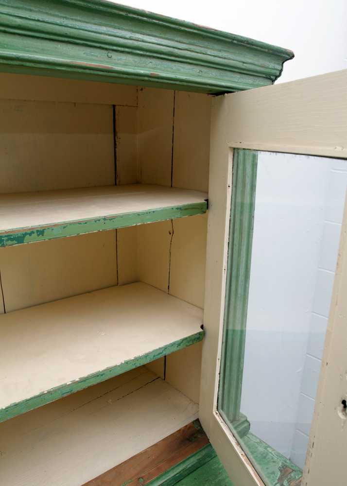 Antique Painted China Cabinet