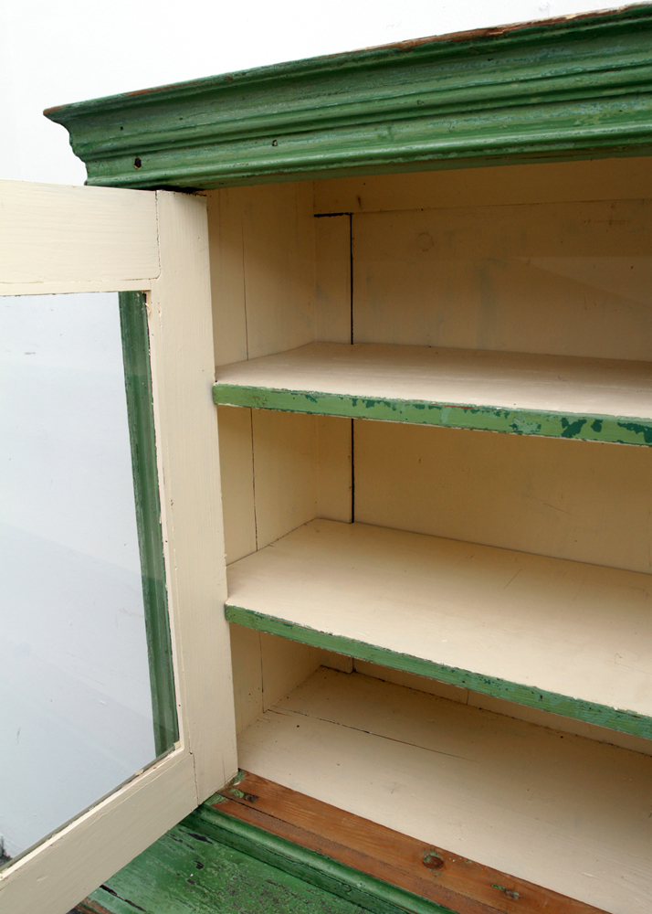 Antique Painted China Cabinet