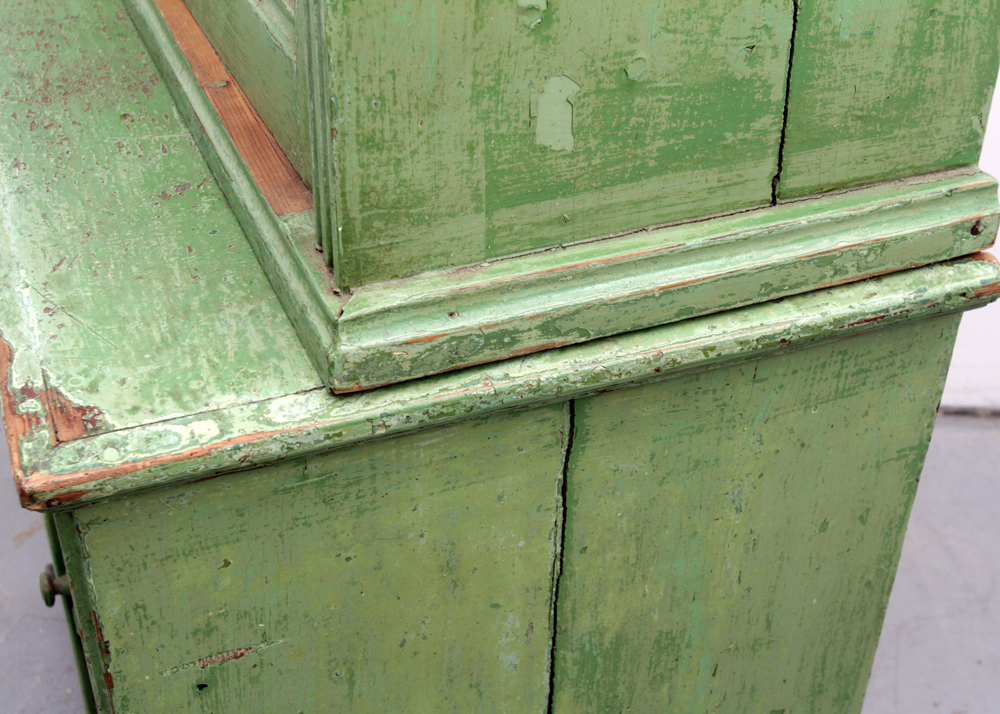 Antique Painted China Cabinet