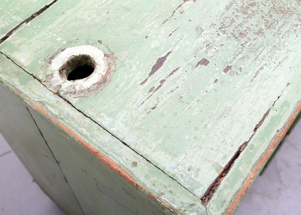 Antique Painted China Cabinet