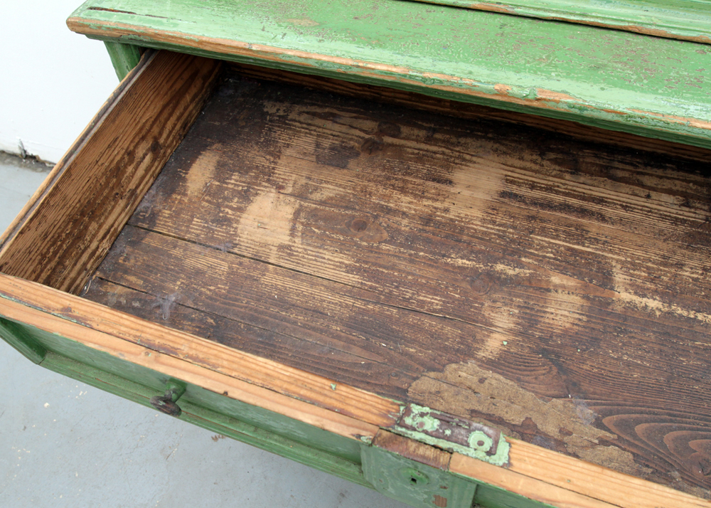 Antique Painted China Cabinet