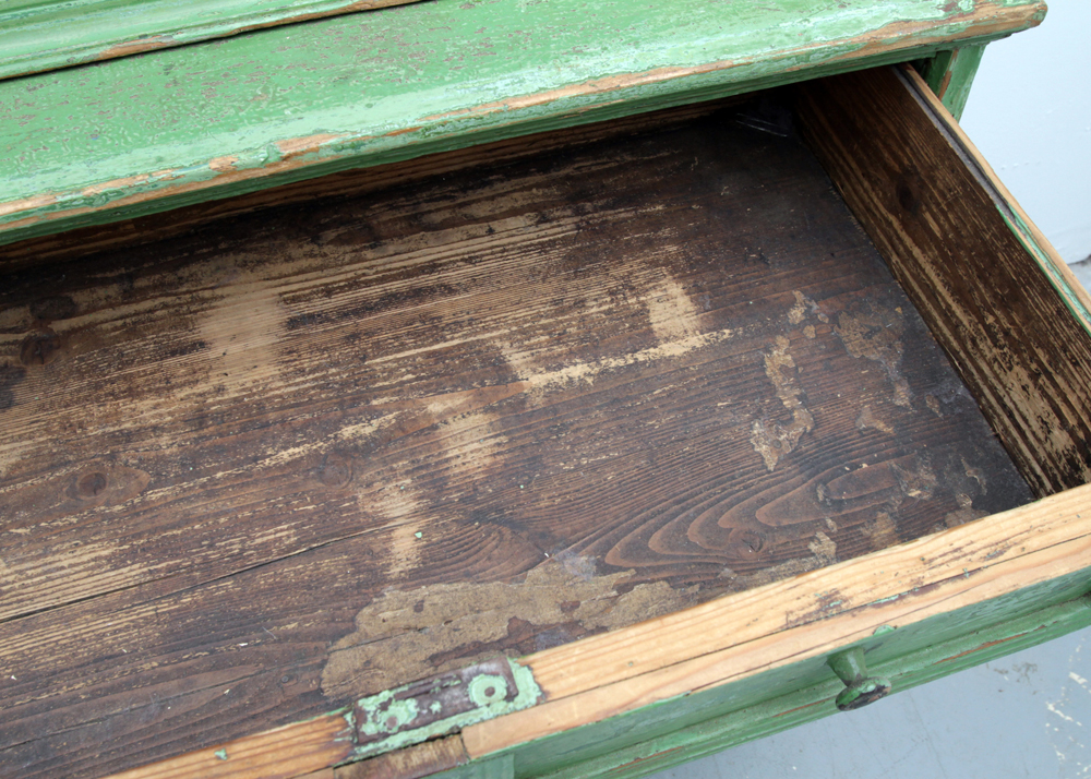 Antique Painted China Cabinet