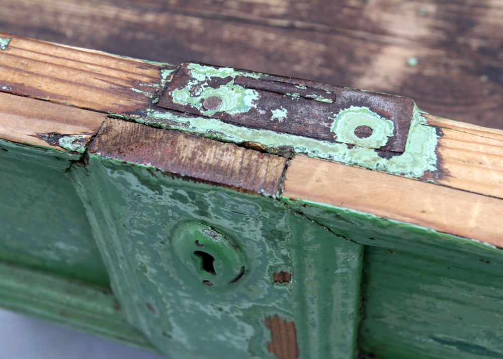 Antique Painted China Cabinet