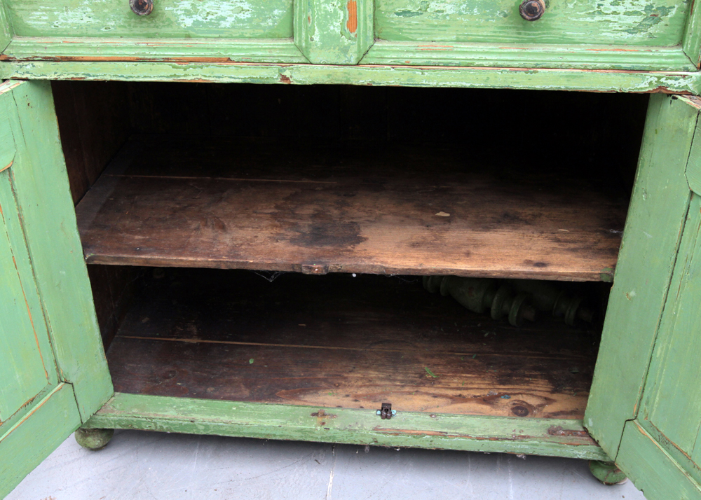 Antique Painted China Cabinet