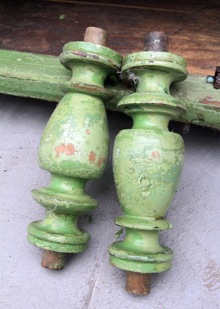 Antique Painted China Cabinet