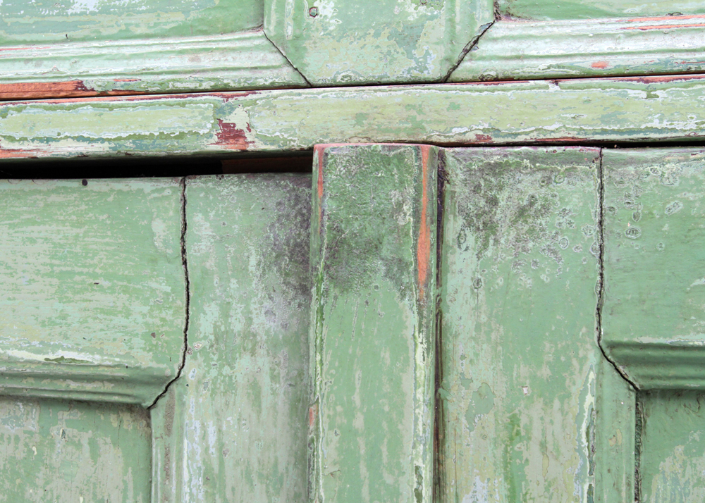 Antique Painted China Cabinet