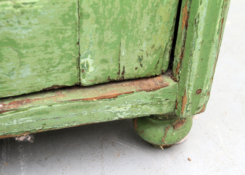 Antique Painted China Cabinet