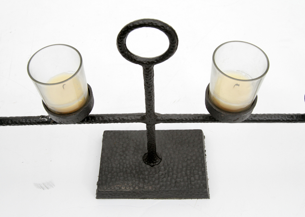 Hammered Metal Candle Holder
