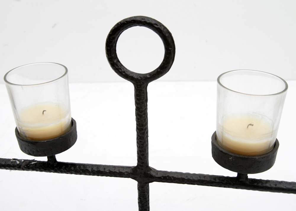 Hammered Metal Candle Holder
