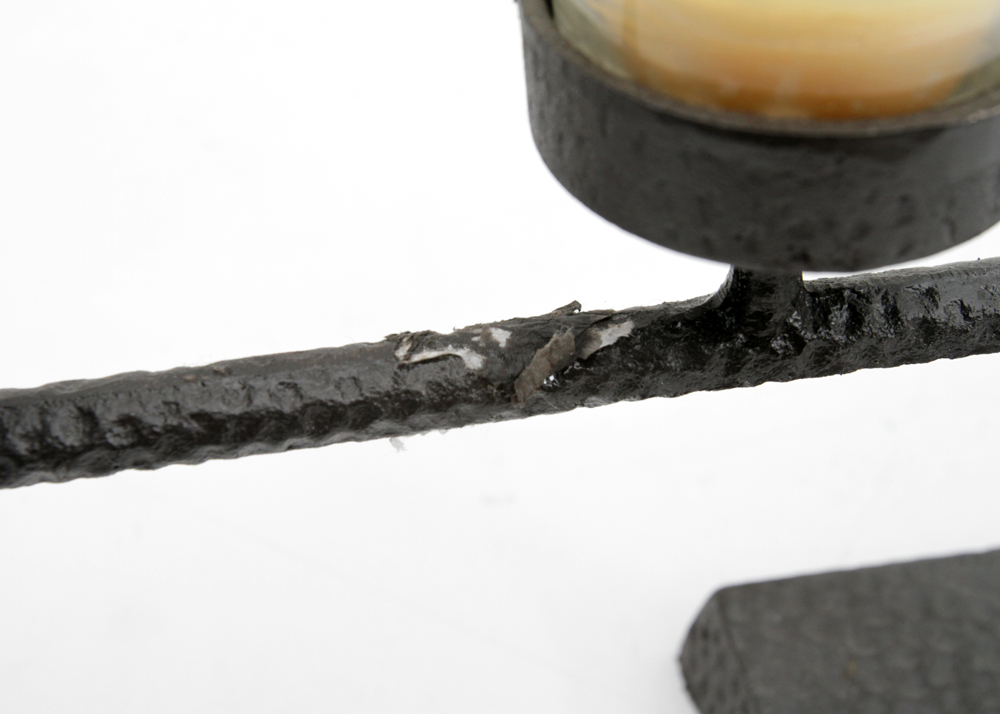 Hammered Metal Candle Holder