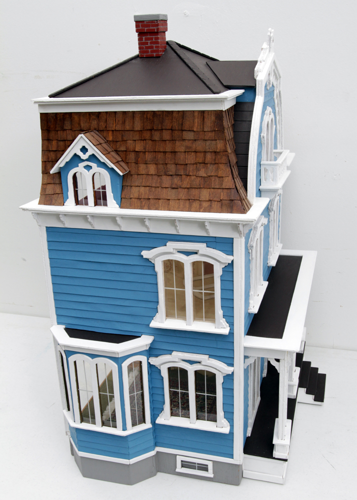 Willowcrest Mansard Dollhouse by Greenleaf With Table