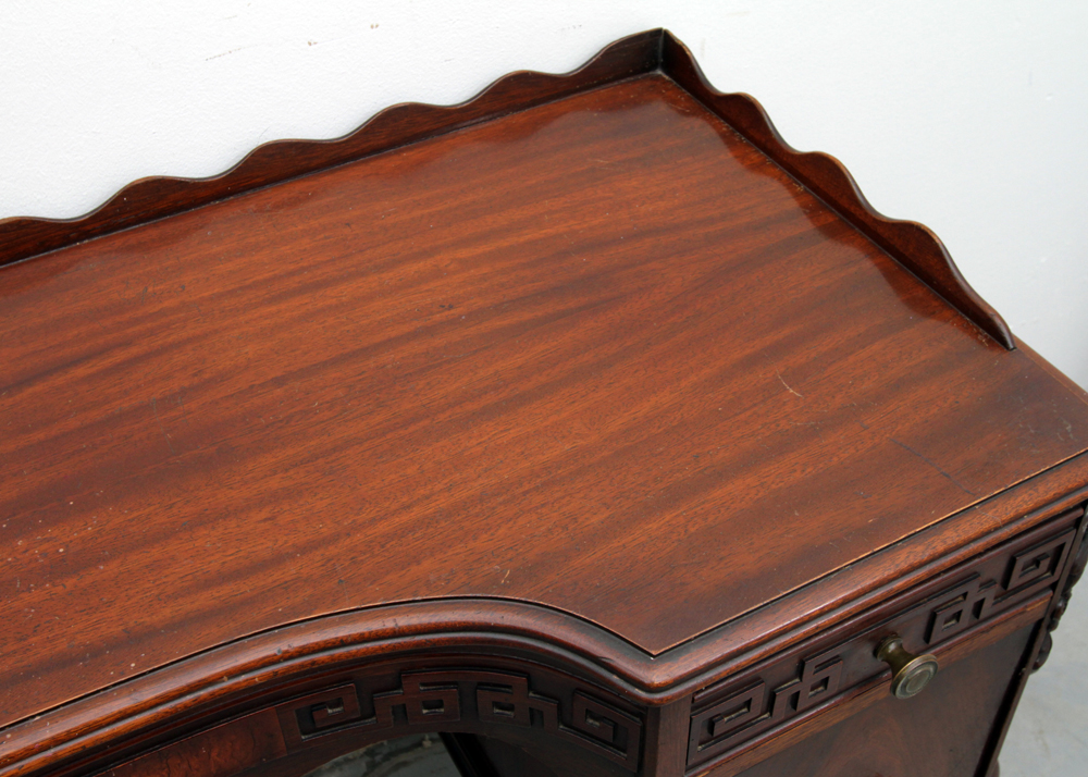 Vintage Chippendale Style Mahogany Knee-Hole Desk