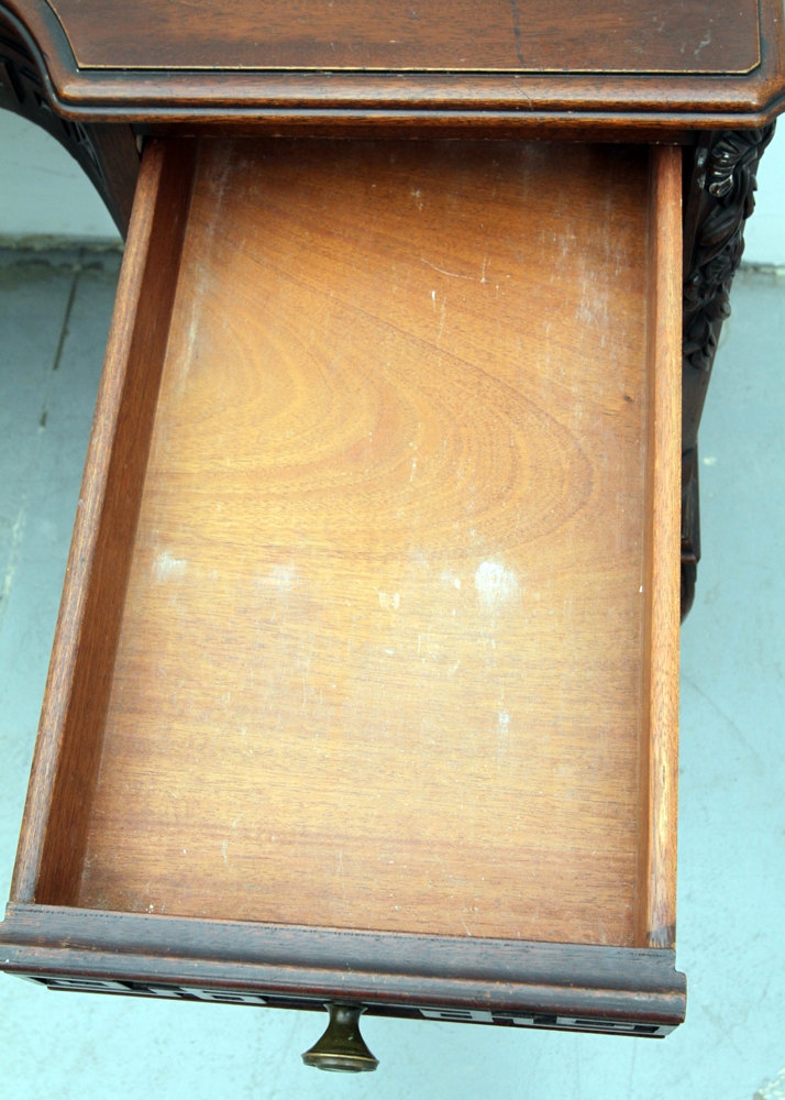 Vintage Chippendale Style Mahogany Knee-Hole Desk