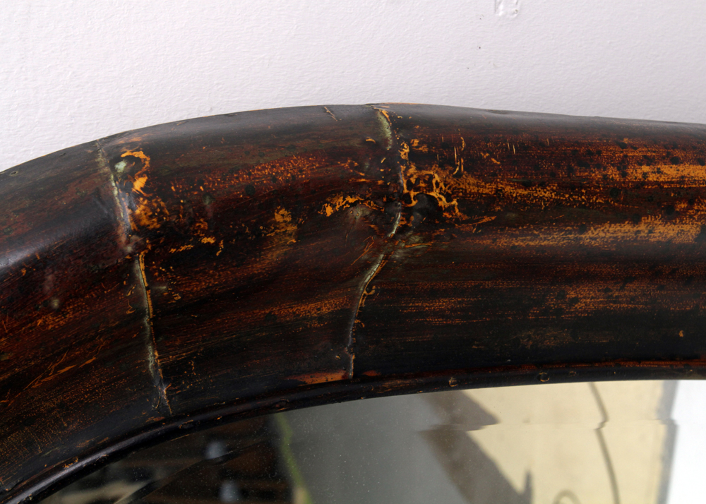 Oval Metal Framed Mirror