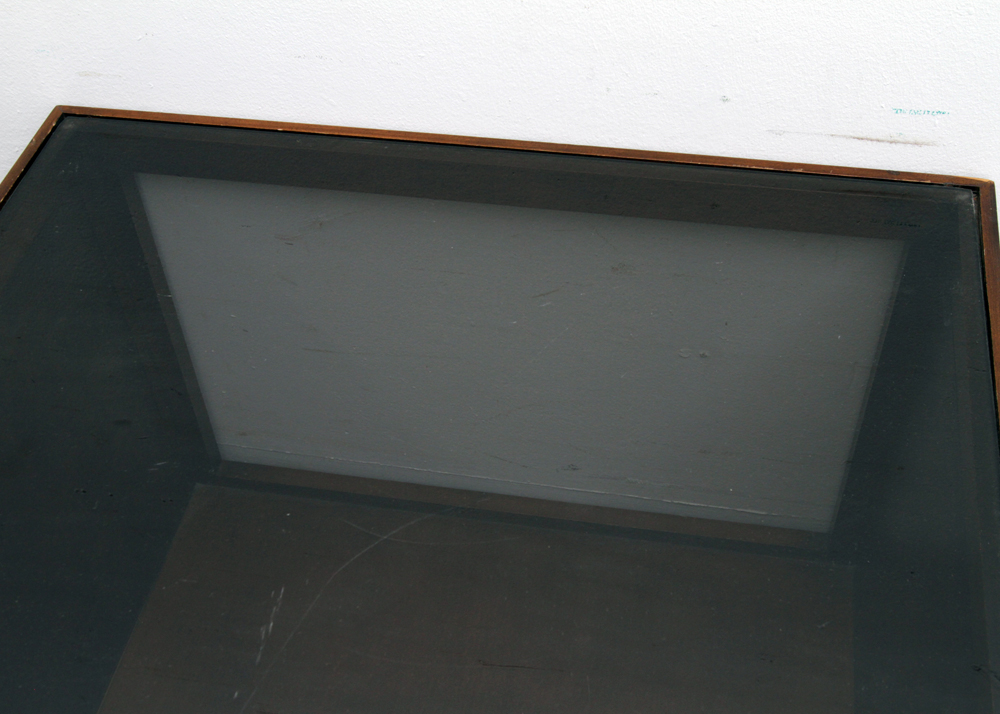 Vintage Smoked Glass Top End Table