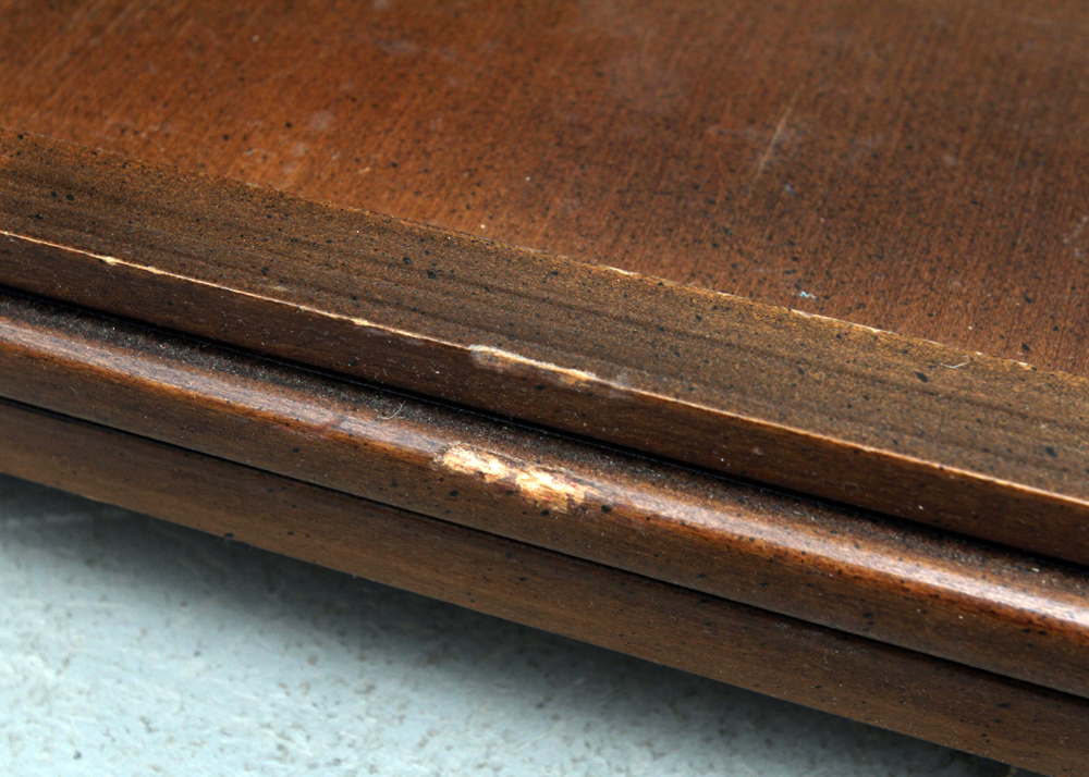 Vintage Smoked Glass Top End Table