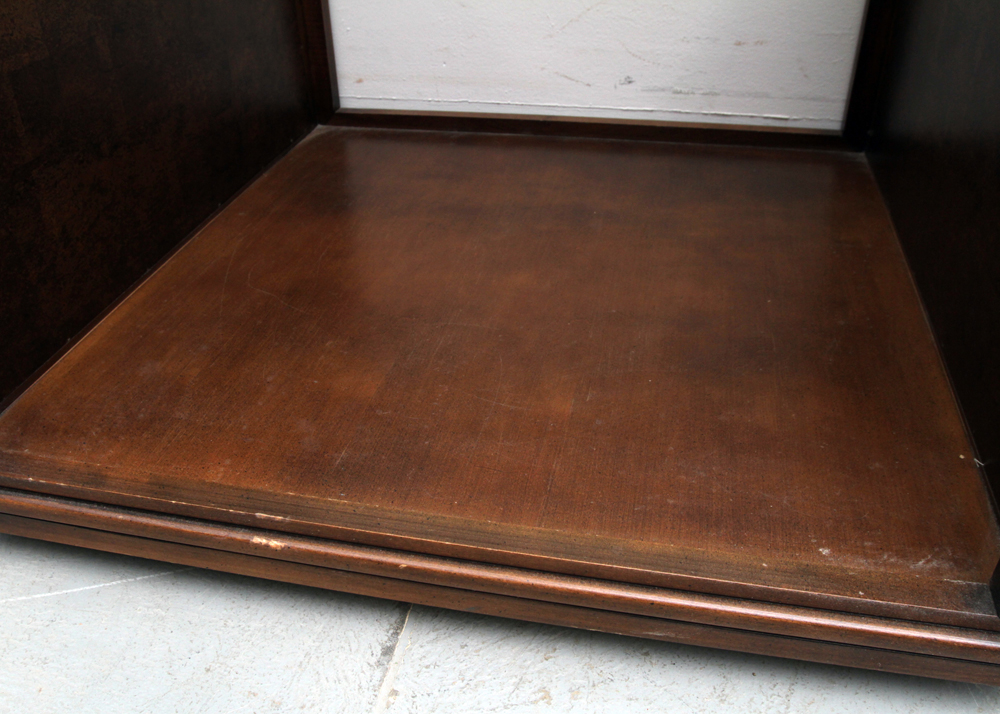 Vintage Smoked Glass Top End Table
