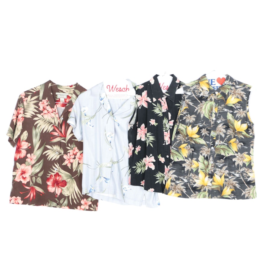 Women's Hawaiian Themed Shirts Including Tommy Bahama