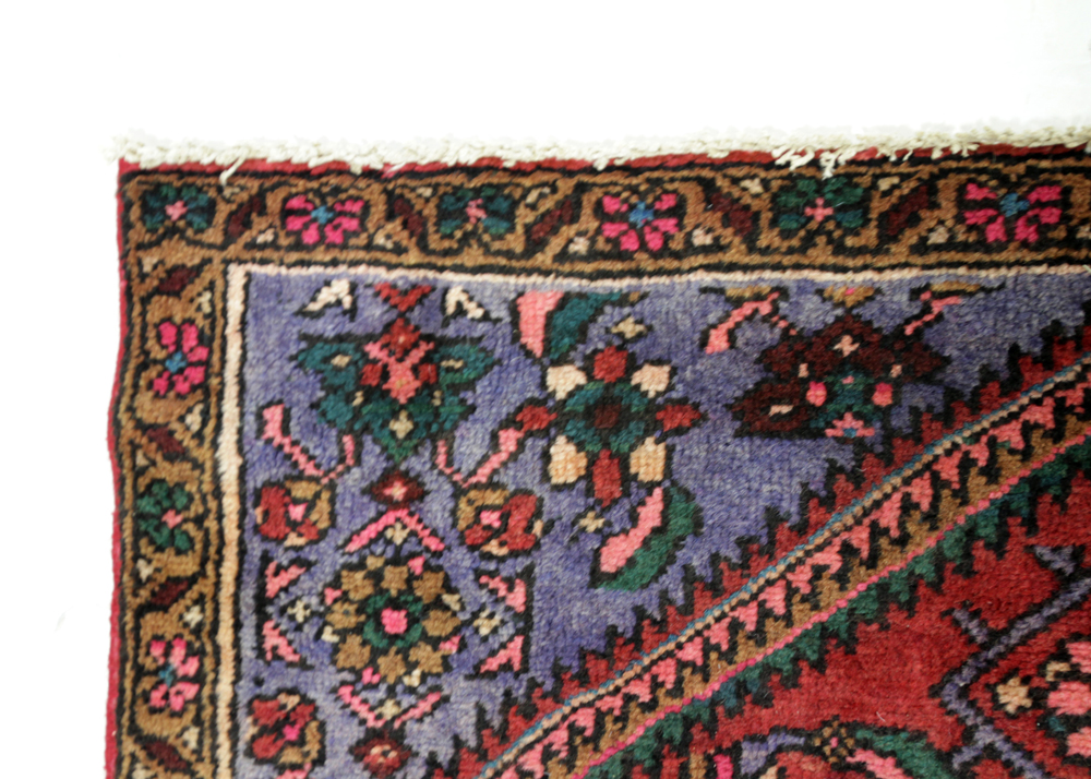 Hand-Knotted Persian Kurdish Bijar Area Rug