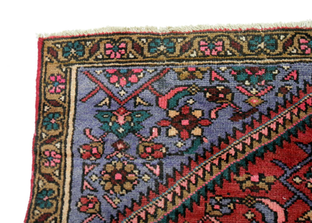 Hand-Knotted Persian Kurdish Bijar Area Rug