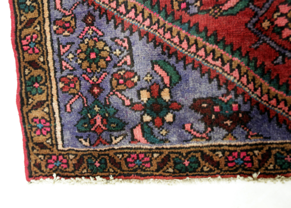 Hand-Knotted Persian Kurdish Bijar Area Rug