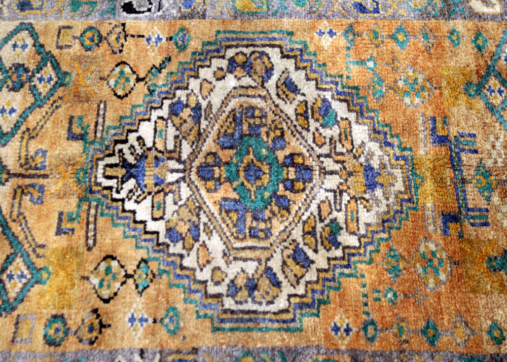 Hand-Knotted Persian Karaja Heriz Wool Area Rug