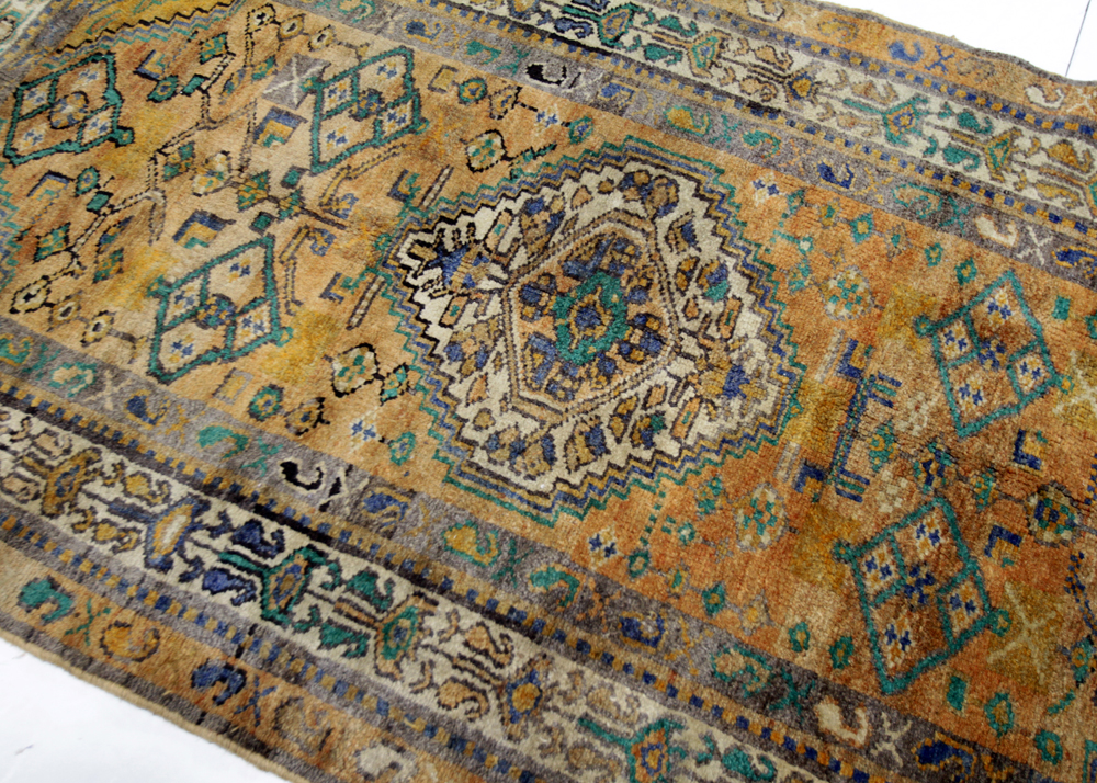 Hand-Knotted Persian Karaja Heriz Wool Area Rug