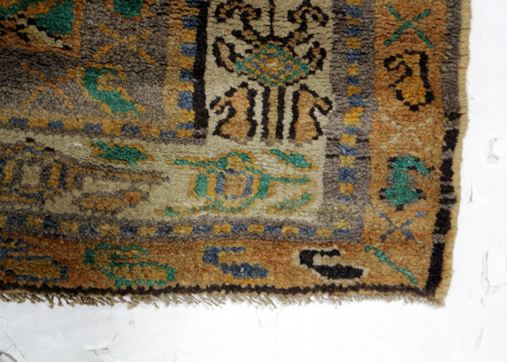 Hand-Knotted Persian Karaja Heriz Wool Area Rug