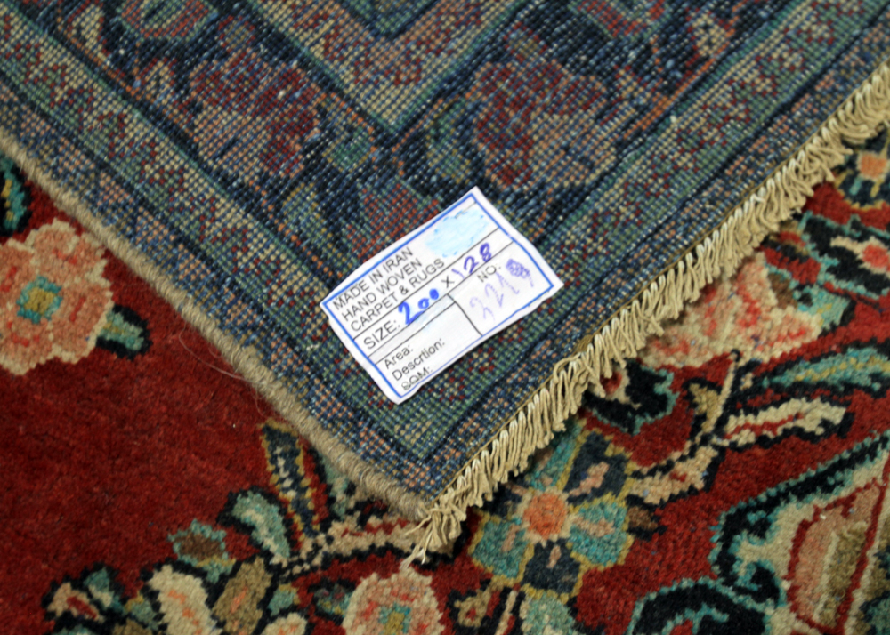 Hand-Knotted Persian Mahal Sarouk Area Rug