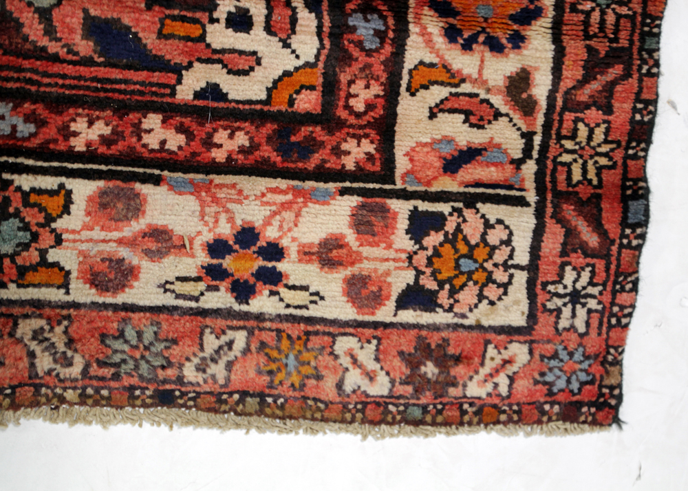 Vintage Hand-Knotted Persian Malayer Wool Area Rug