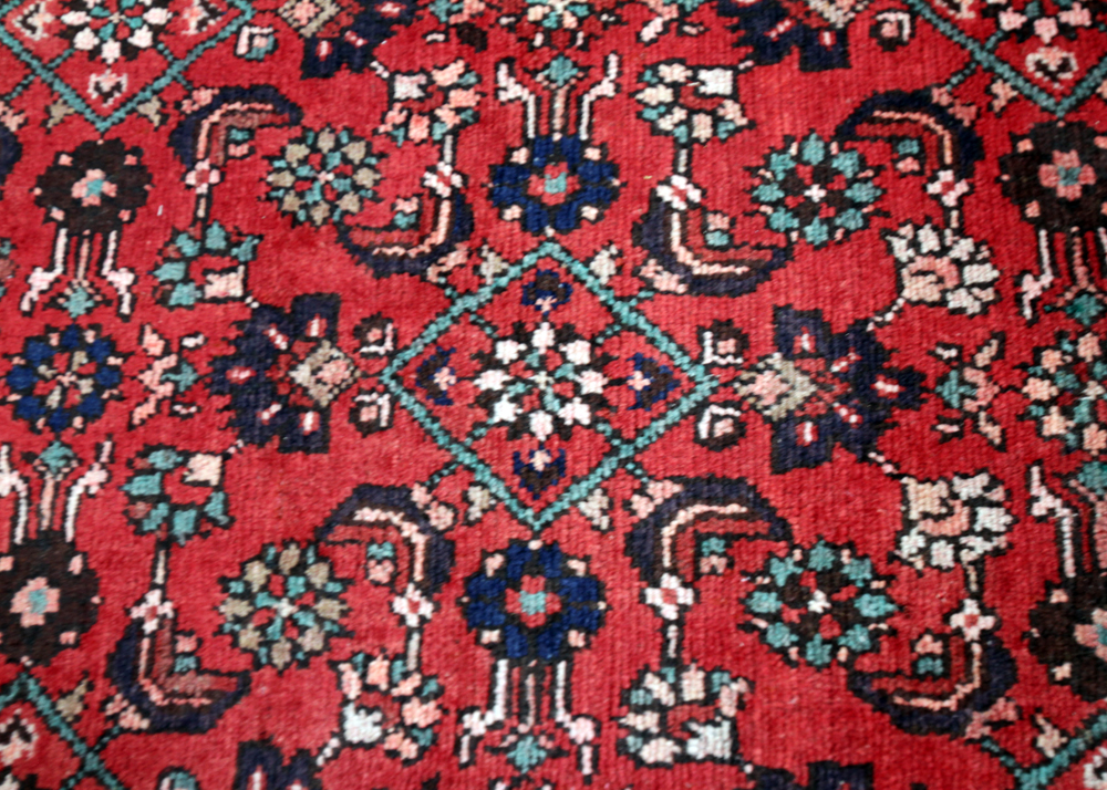 Hand-Knotted Persian Hamadan Carpet Runner
